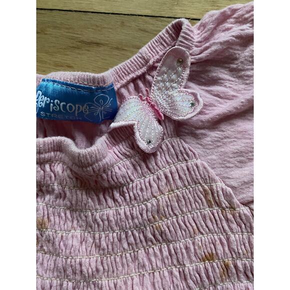 Periscope Stretch Vintage Top Pink with Butterfly - Picture 2 of 7